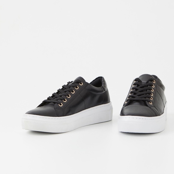 VAGABOND ZOE PLATFORM SNEAKERS BLACK LEATHER size 39 New - Picture 4 of 14